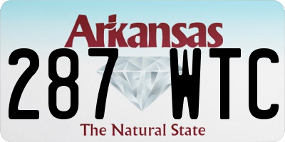 AR license plate 287WTC