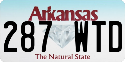 AR license plate 287WTD