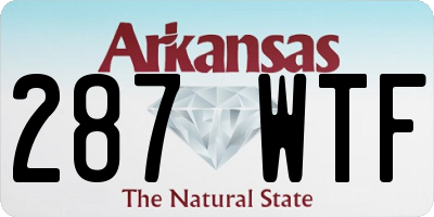 AR license plate 287WTF