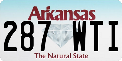 AR license plate 287WTI