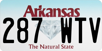 AR license plate 287WTV