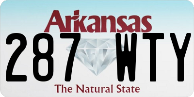 AR license plate 287WTY