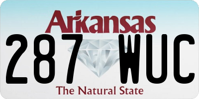 AR license plate 287WUC