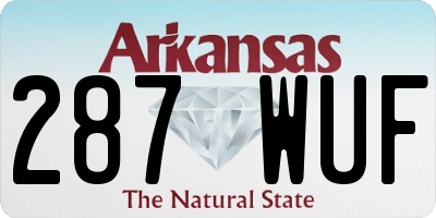 AR license plate 287WUF