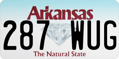 AR license plate 287WUG