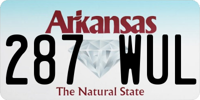 AR license plate 287WUL