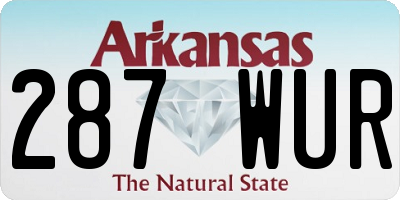AR license plate 287WUR