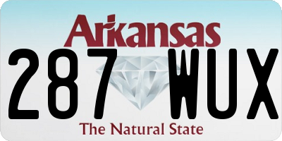 AR license plate 287WUX