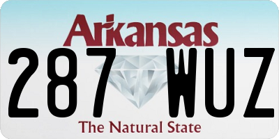 AR license plate 287WUZ