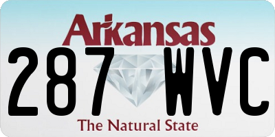 AR license plate 287WVC
