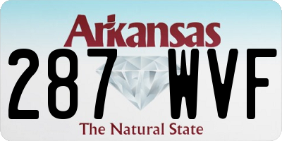 AR license plate 287WVF