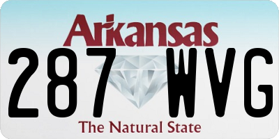 AR license plate 287WVG