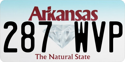 AR license plate 287WVP
