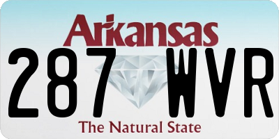 AR license plate 287WVR