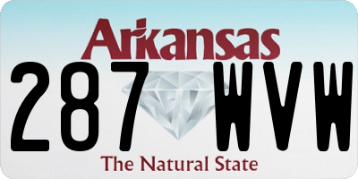 AR license plate 287WVW