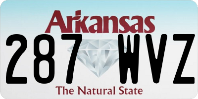 AR license plate 287WVZ