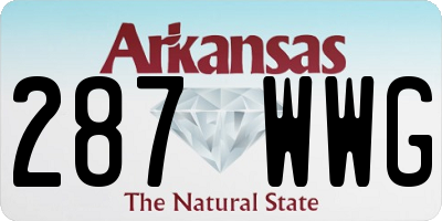 AR license plate 287WWG