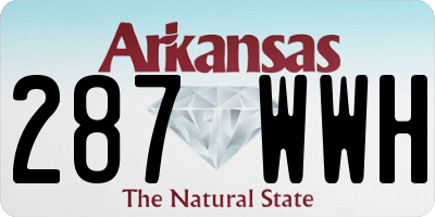 AR license plate 287WWH