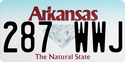 AR license plate 287WWJ