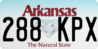 AR license plate 288KPX