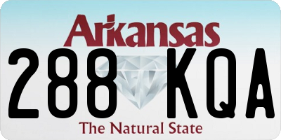 AR license plate 288KQA