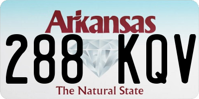 AR license plate 288KQV