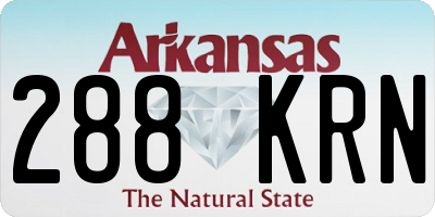 AR license plate 288KRN