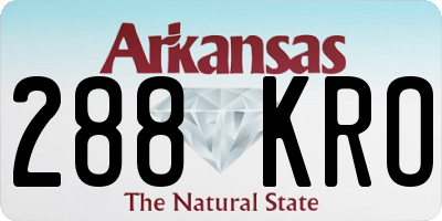 AR license plate 288KRO