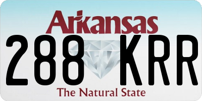 AR license plate 288KRR