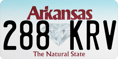 AR license plate 288KRV