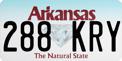 AR license plate 288KRY
