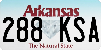 AR license plate 288KSA