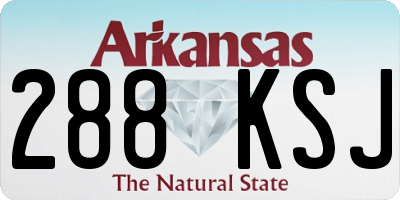 AR license plate 288KSJ