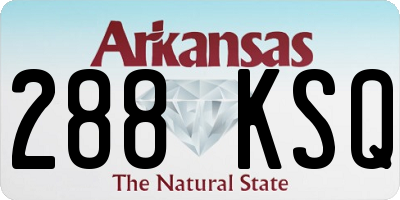 AR license plate 288KSQ