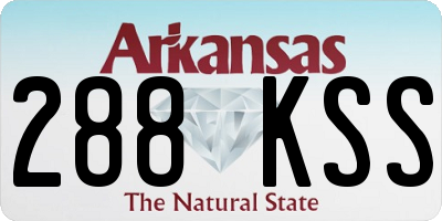 AR license plate 288KSS