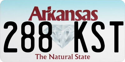 AR license plate 288KST