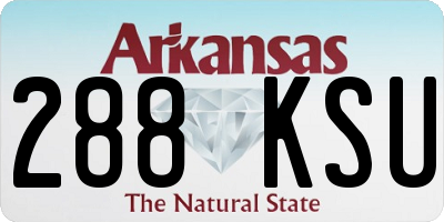 AR license plate 288KSU