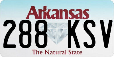 AR license plate 288KSV