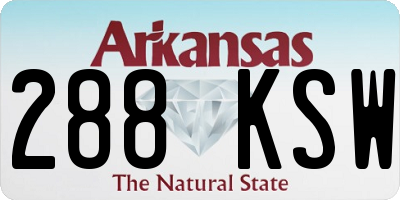 AR license plate 288KSW