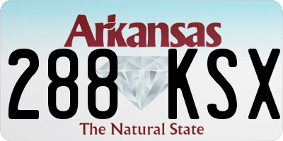 AR license plate 288KSX