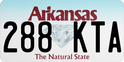 AR license plate 288KTA