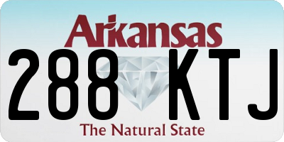 AR license plate 288KTJ