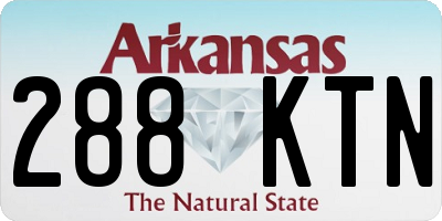 AR license plate 288KTN