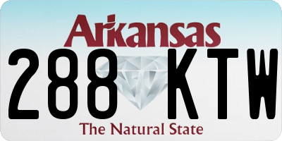 AR license plate 288KTW