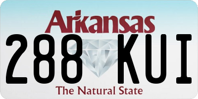 AR license plate 288KUI