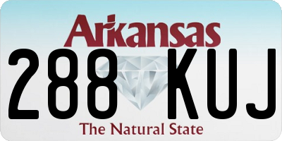 AR license plate 288KUJ