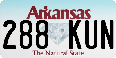 AR license plate 288KUN