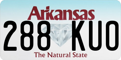AR license plate 288KUO