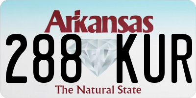 AR license plate 288KUR