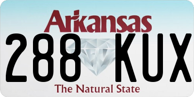 AR license plate 288KUX